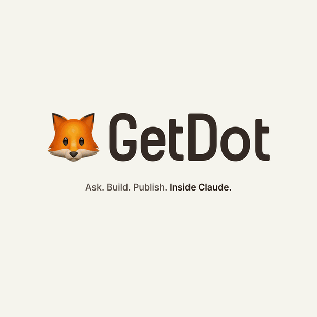 Dot inside Claude: ask about revenue, explore a chart, and build an interactive dashboard with a region filter